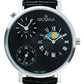 GROVANA Uhr Kensington Steel Leather Black 42mm Herren 1711,1537