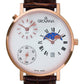 GROVANA Uhr Kensington Rose Leather Silver 42mm Herren 1711,1562