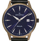 GROVANA Uhr Belleville Vintage Leather Blue index 41.5mm Herren 1765,1585