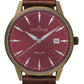 GROVANA Uhr Belleville Vintage Leather Bordeaux index 41.5mm Herren 1765,1588