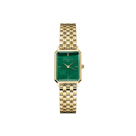 ROSEFIELD Women's Watch Octagon XS Emerald Green Square Steel Gold OEGSG-O79