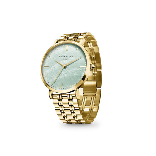 ROSEFIELD Damenuhr Octagon XS Mintgrün Gold rund UGGSG-U37