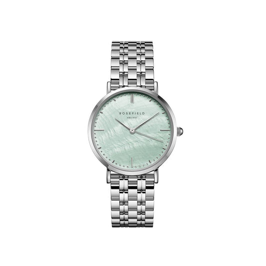ROSEFIELD Damenuhr Octagon XS Mintgrün Silber rund OGGSS-O72