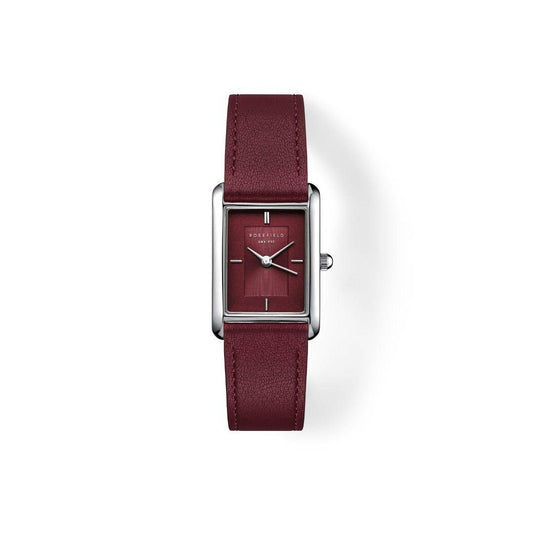 ROSEFIELD Damenuhr Heirloom Modern Burgundy Dial Silver Burgundy Leather HBBLS-H08