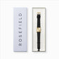 ROSEFIELD Damenuhr Heirloom Modern Champagne Dial Gold Black Leather HCBLG-H07
