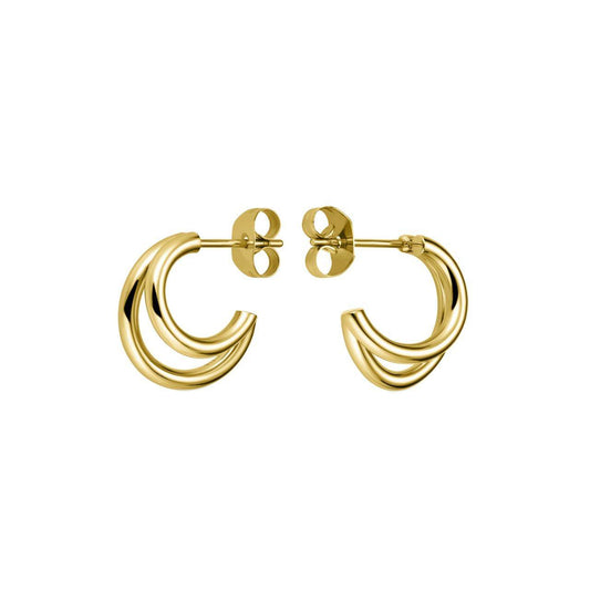 ROSEFIELD Earrings Double Hoops Gold JEDHG-J575