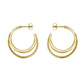 ROSEFIELD Earrings Triple Hoops Gold JETHG-J573