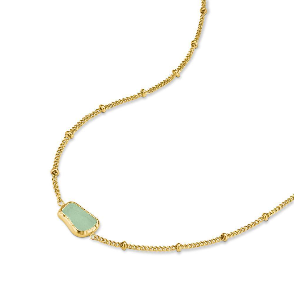 ROSEFIELD Necklace Organic Gemstone Jade Gold JNOGG-J658