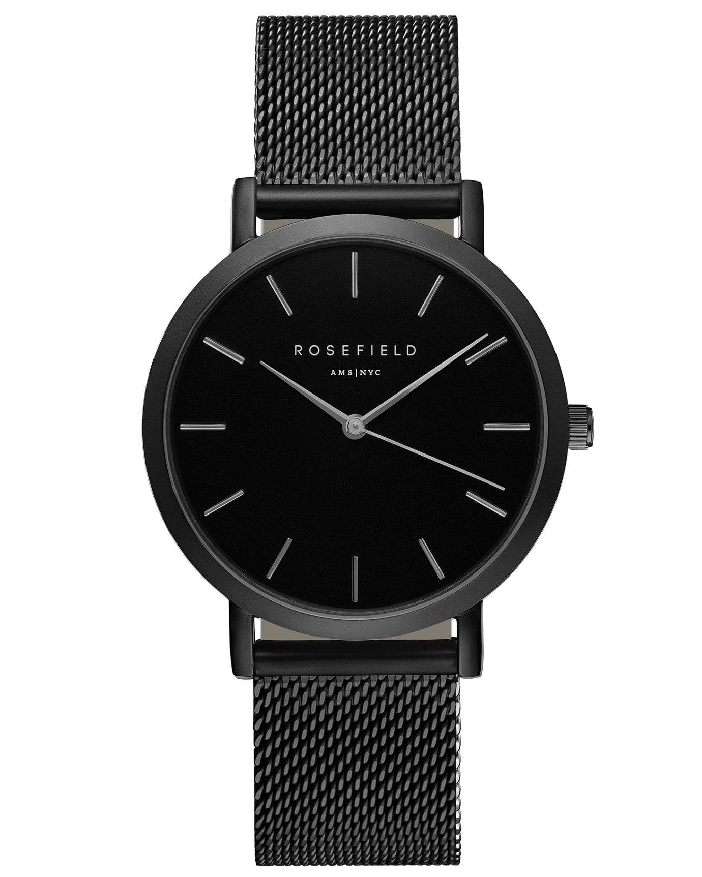 ROSEFIELD Damenuhr  MERCER Schwarz mesh 38mm MBB-M43