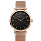 ROSEFIELD Damenuhr  Mercer Schwarz Rosegold 38mm MBR-M45