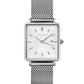 ROSEFIELD Women's Watch The Boxy White Sunray Mesh Silver QWSS-Q02