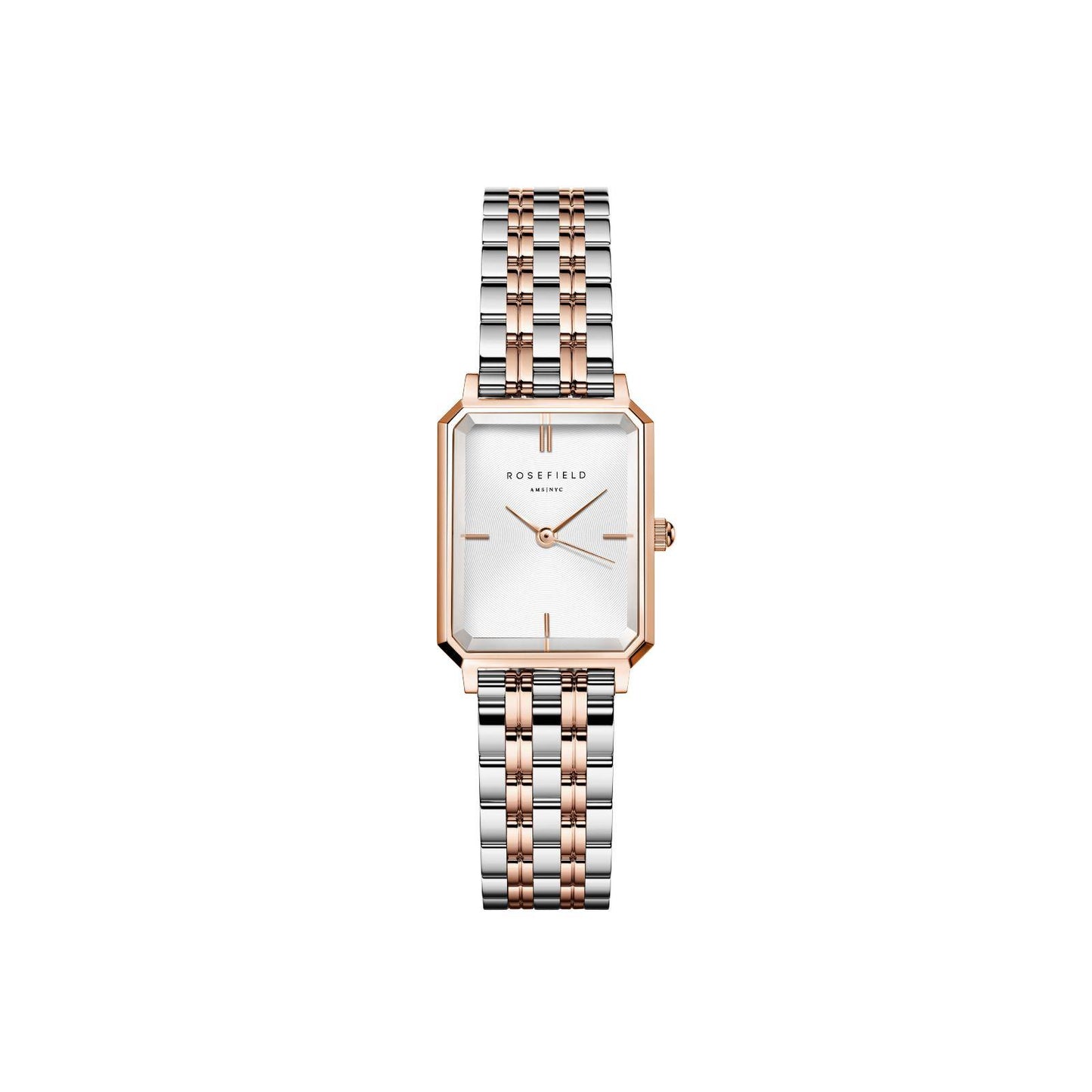 ROSEFIELD Damenuhr Octagon XS Bicolor Silber Rosegold OWRSR-O64