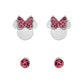 DISNEY Ohrringe Set Minnie Mouse Rosa Silber Edelstahl S600149RPL-B.CS