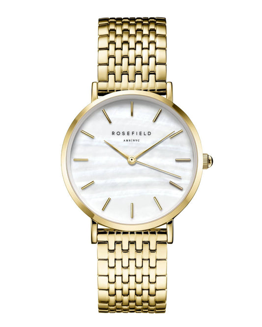 ROSEFIELD Women's Watch The Upper East Side White Pearl Gold UEWG-U21