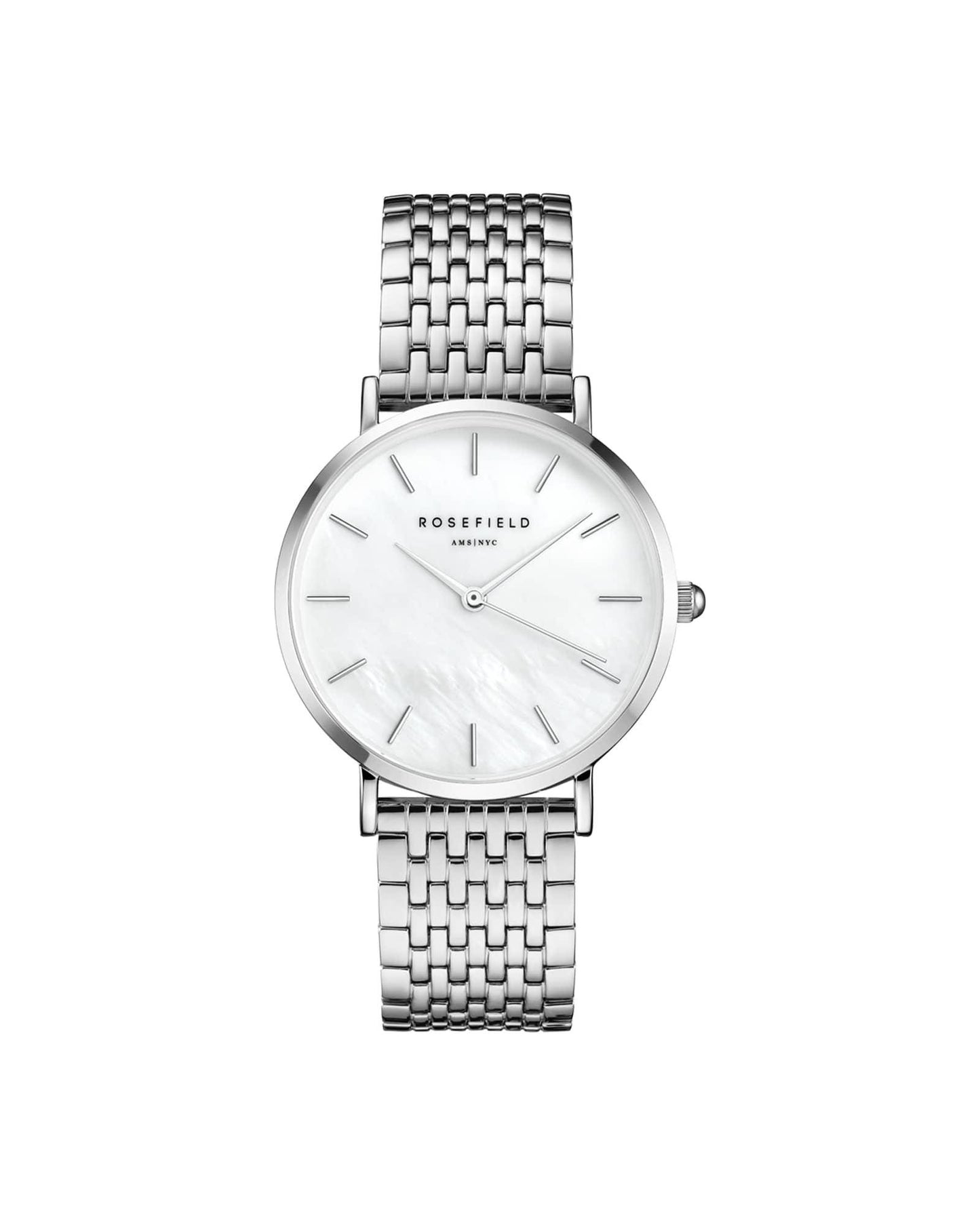 ROSEFIELD Women's Watch The Upper East Side White Pearl Silver UEWS-U22