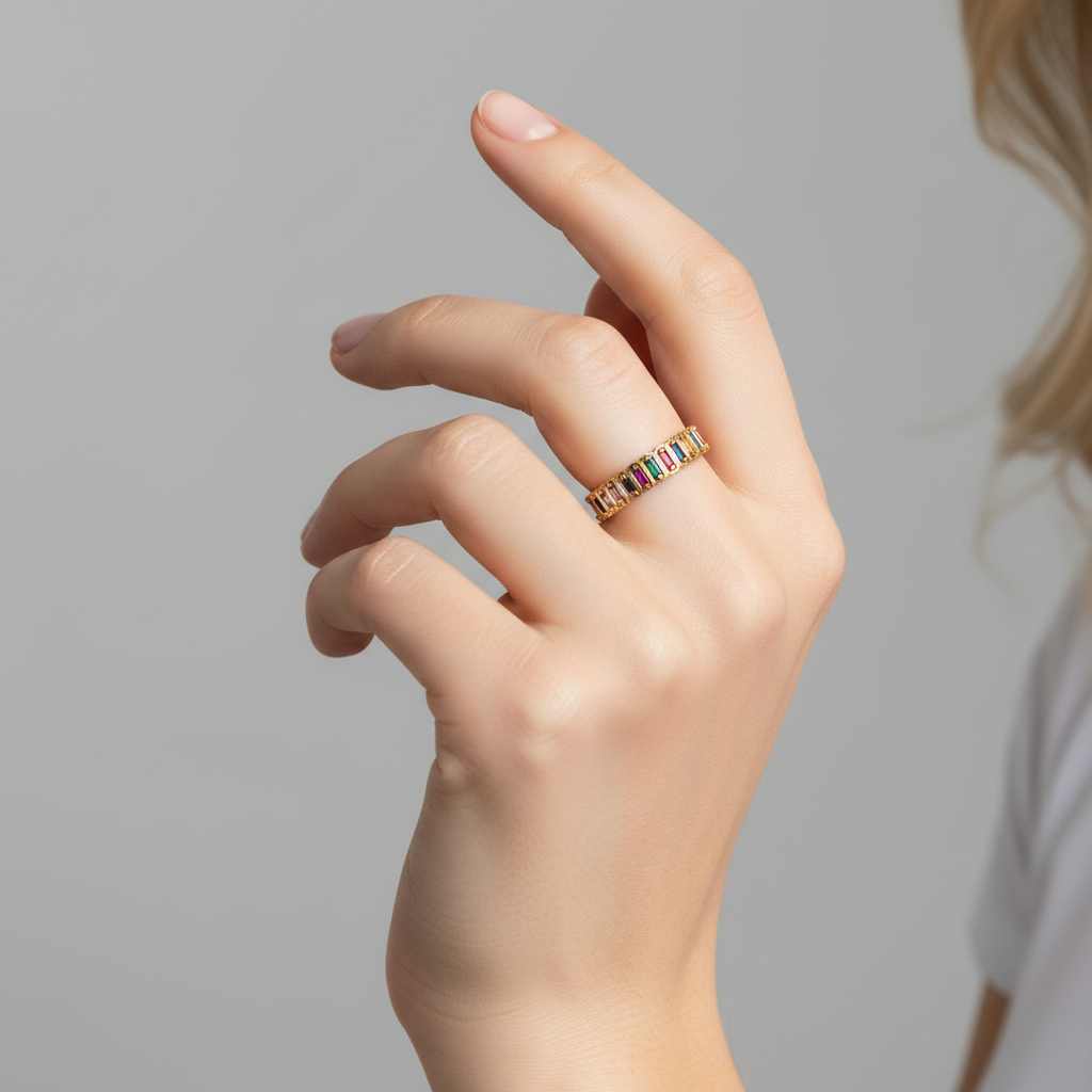 AMORETTO MILANO Ring Bunte Steine Gold