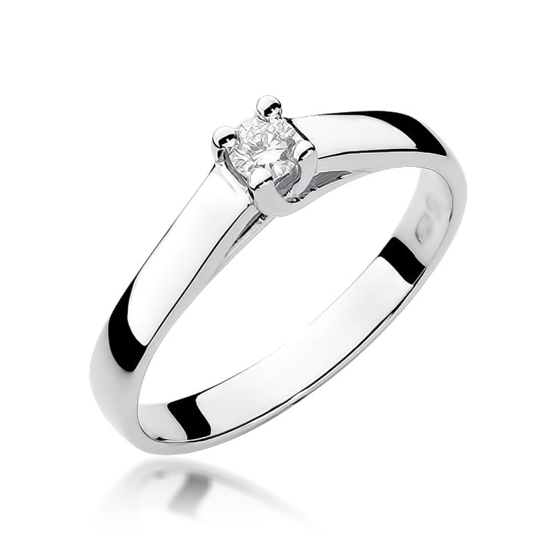 Diamant-Ring Echtgold Solitär 0,10 ct