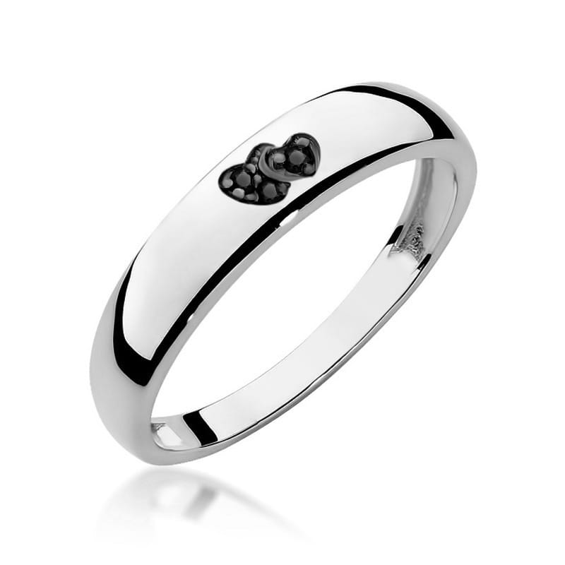 Diamant-Ring Echtgold Herz 0,019 ct