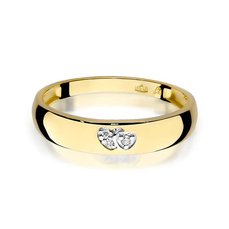 Diamant-Ring Echtgold Herz 0,019 ct – Ansicht