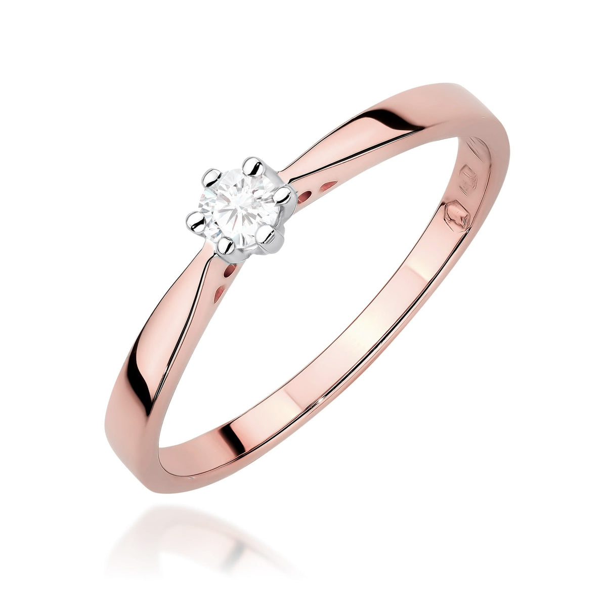 Diamant-Ring Echtgold Solitär ab 0,08 ct