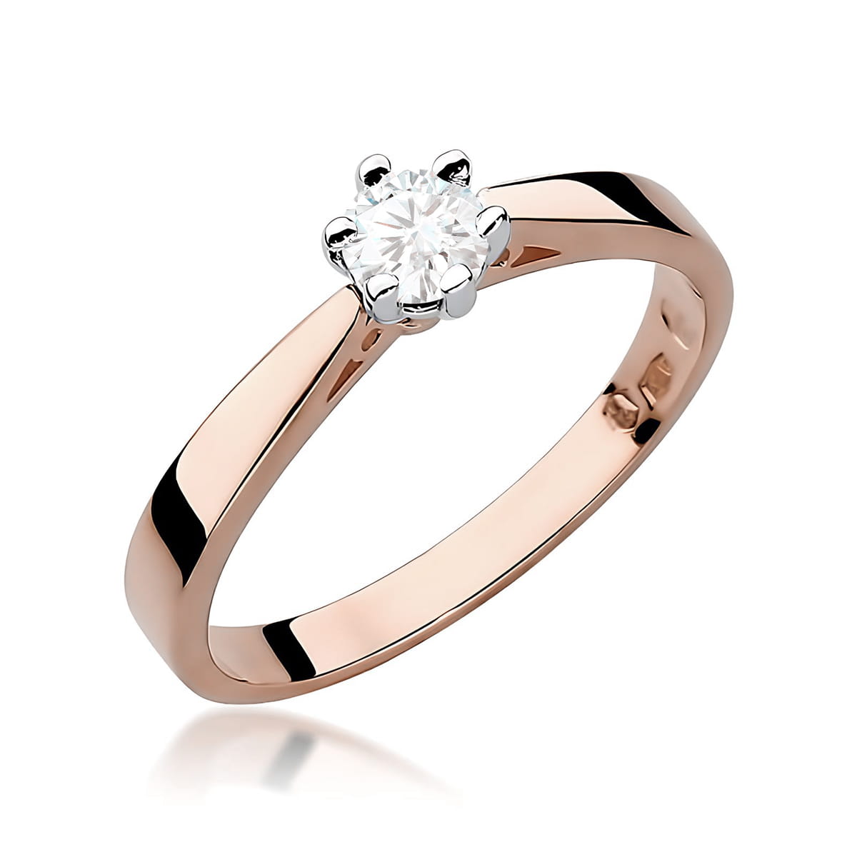 Diamant-Ring Echtgold Solitär ab 0,08 ct