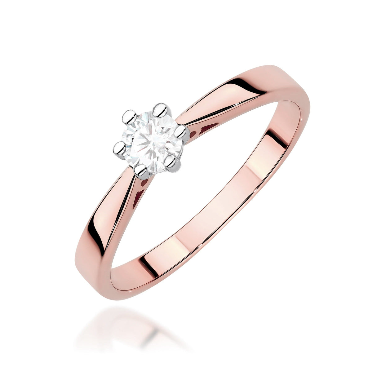 Diamant-Ring Echtgold Solitär ab 0,08 ct
