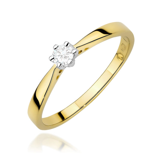 Diamant-Ring Echtgold Solitär ab 0,08 ct