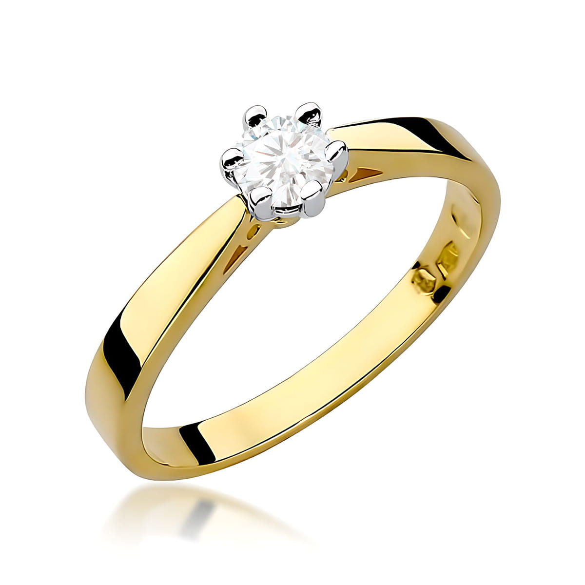 Diamant-Ring Echtgold Solitär ab 0,08 ct