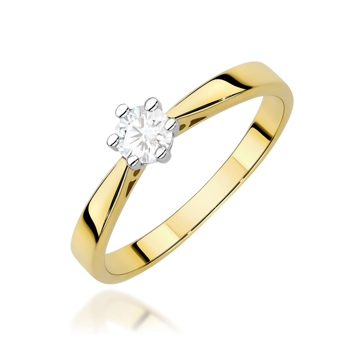 Diamant-Ring Echtgold Solitär ab 0,08 ct