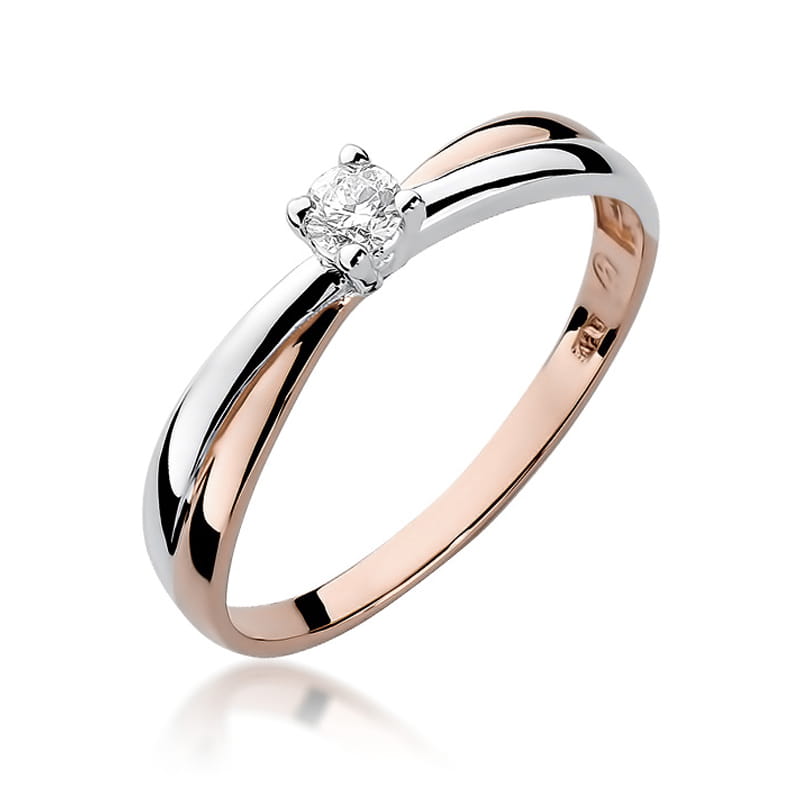 Diamant-Ring Echtgold Bypass ab 0,08 ct