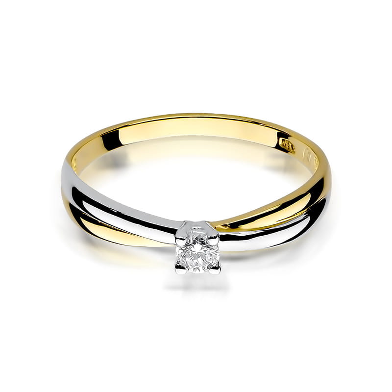Diamant-Ring Echtgold Bypass ab 0,08 ct – Ansicht