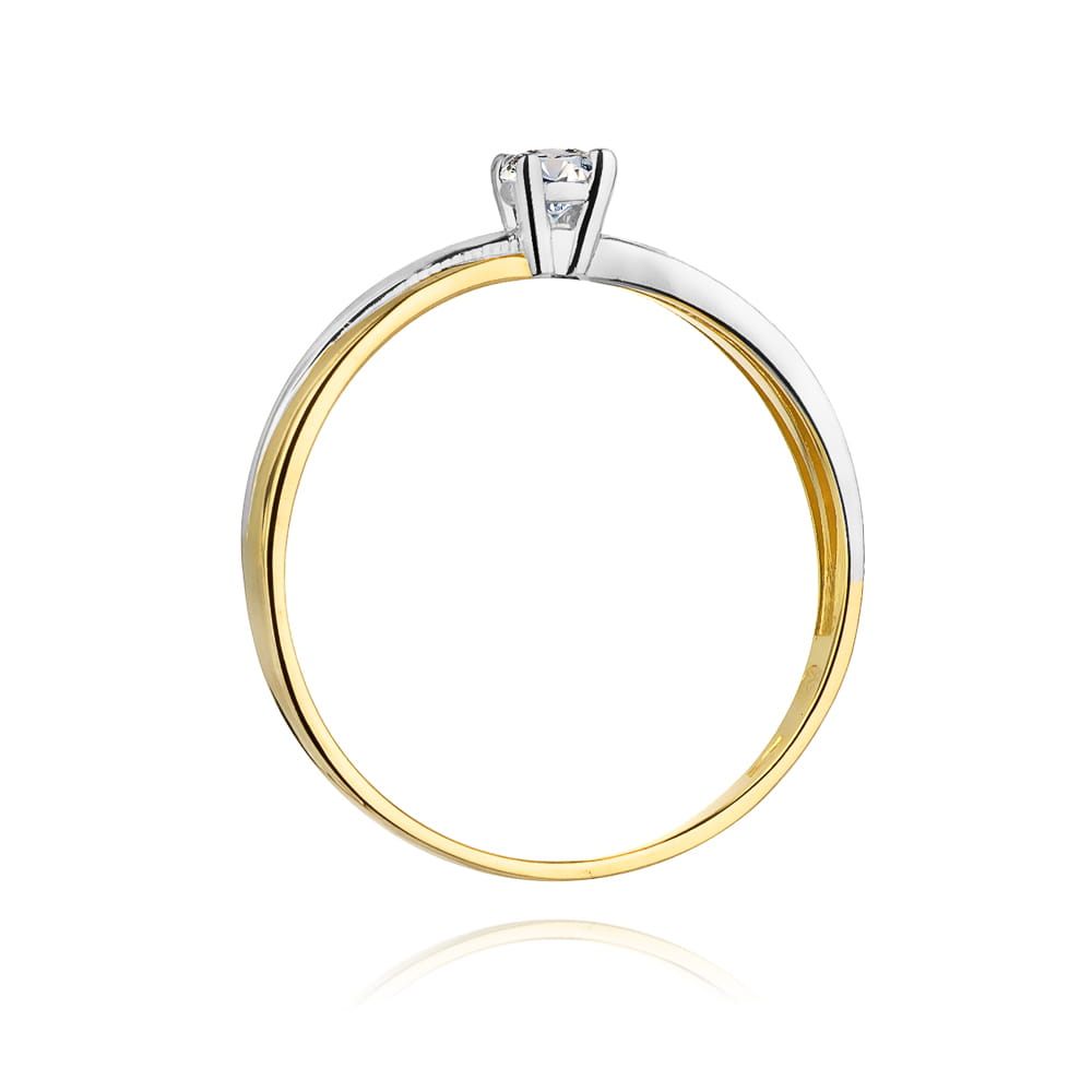 Diamant-Ring Echtgold Bypass ab 0,08 ct – Ansicht