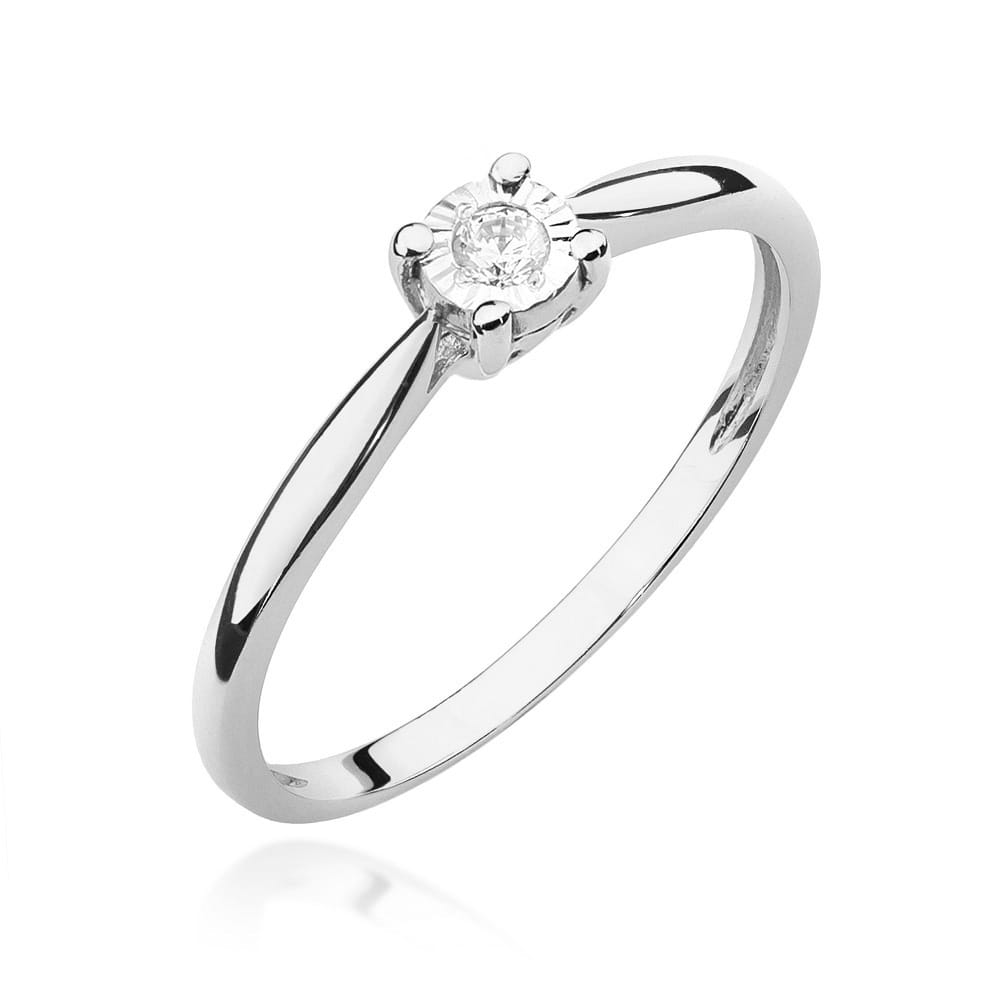 Diamant-Ring Echtgold Solitär ab 0,01 ct