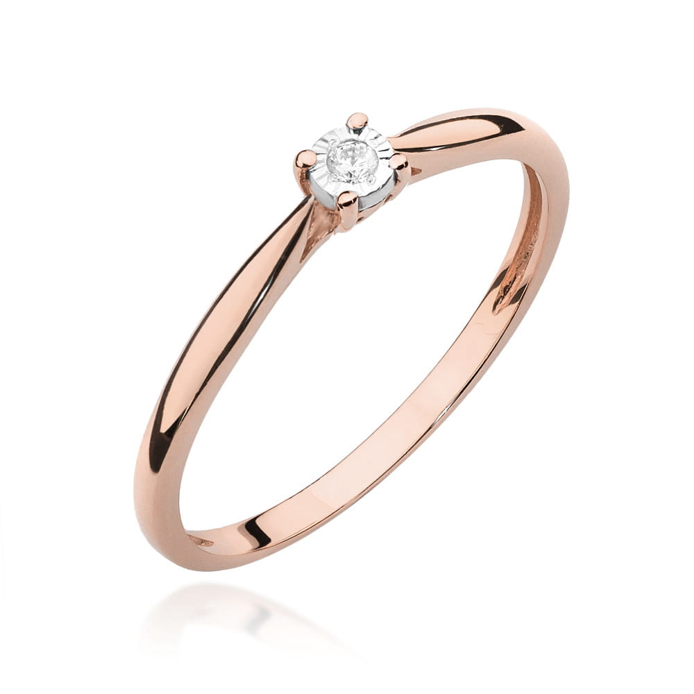 Diamant-Ring Echtgold Solitär ab 0,01 ct
