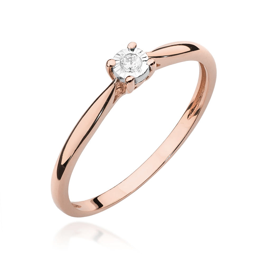 Diamant-Ring Echtgold Solitär ab 0,01 ct