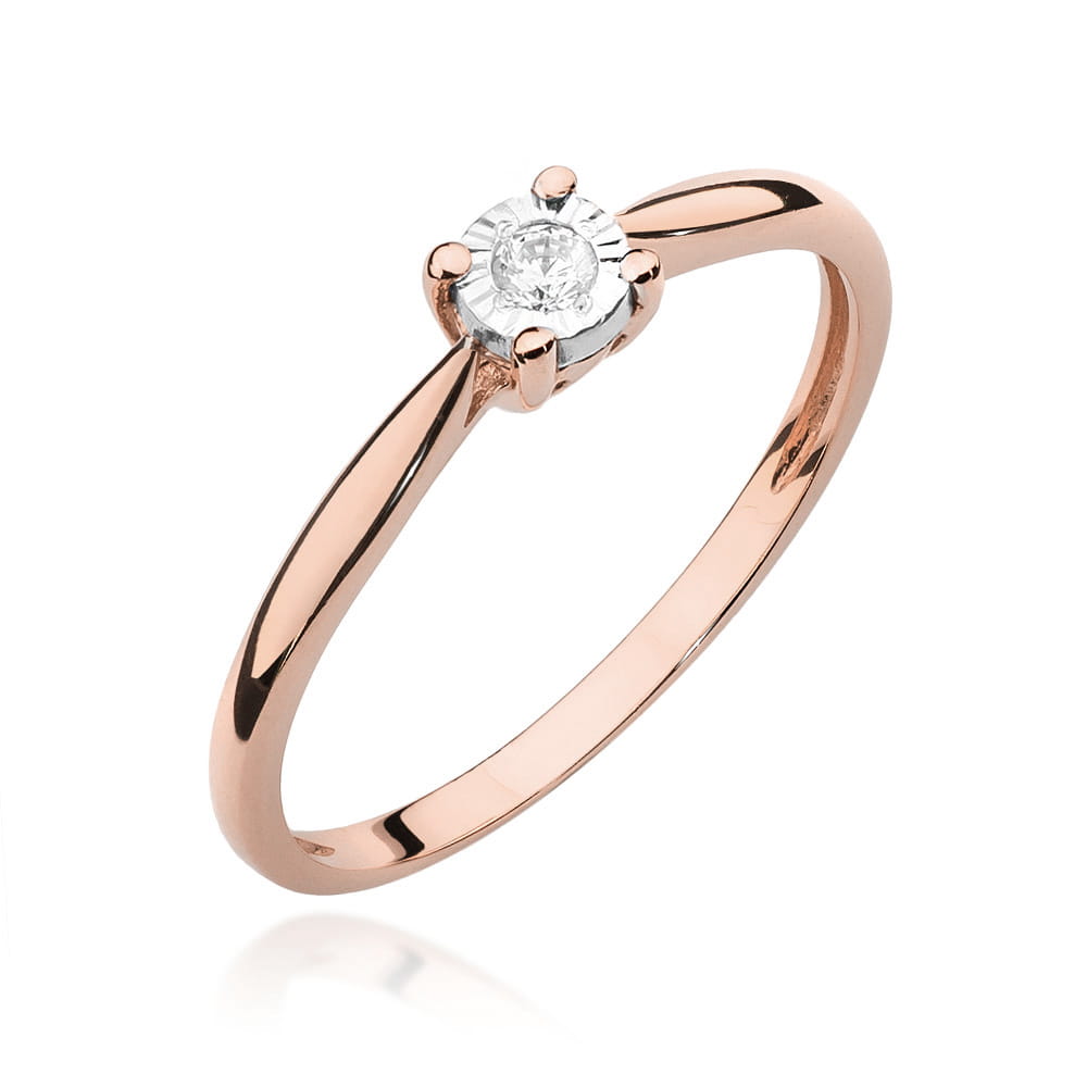 Diamant-Ring Echtgold Solitär ab 0,01 ct