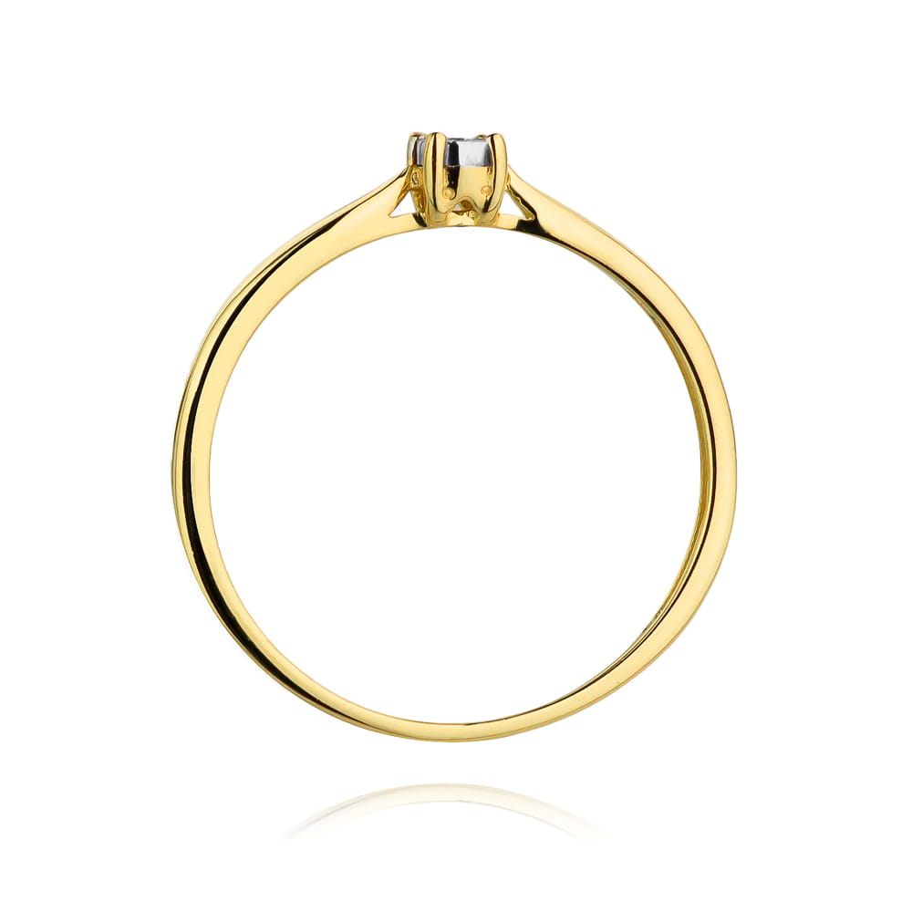 Diamant-Ring Echtgold Solitär ab 0,01 ct – Ansicht