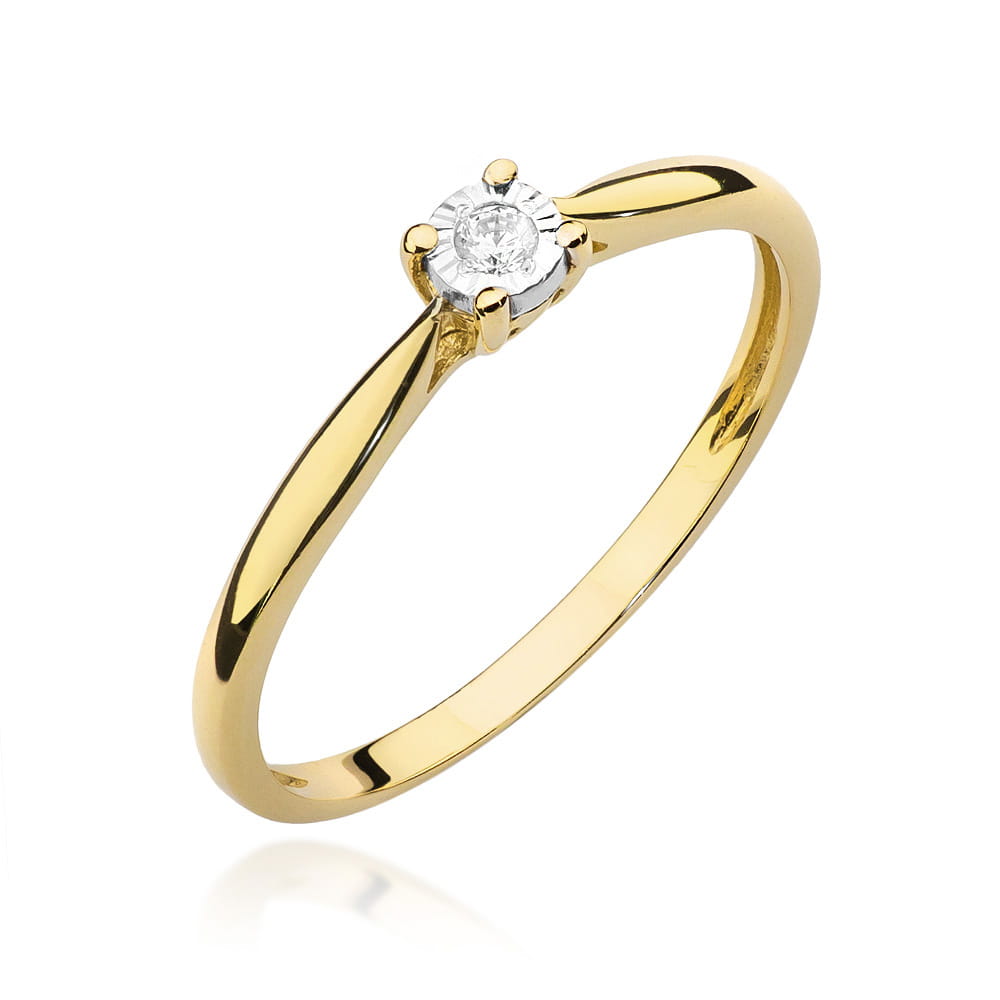 Diamant-Ring Echtgold Solitär ab 0,01 ct
