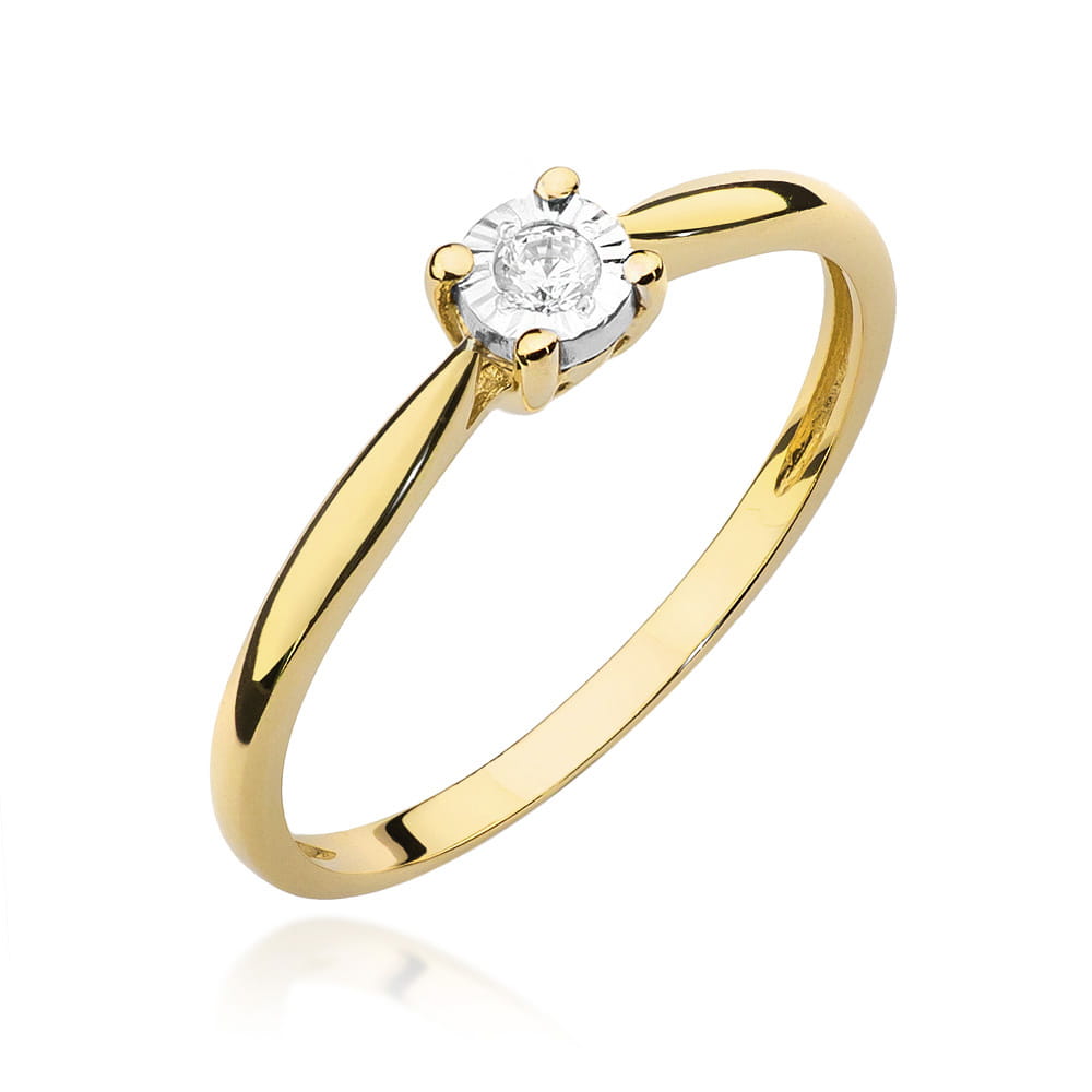 Diamant-Ring Echtgold Solitär ab 0,01 ct