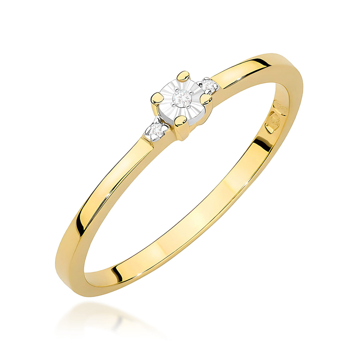 Diamant-Ring Echtgold Mehrstein ab 0,019 ct