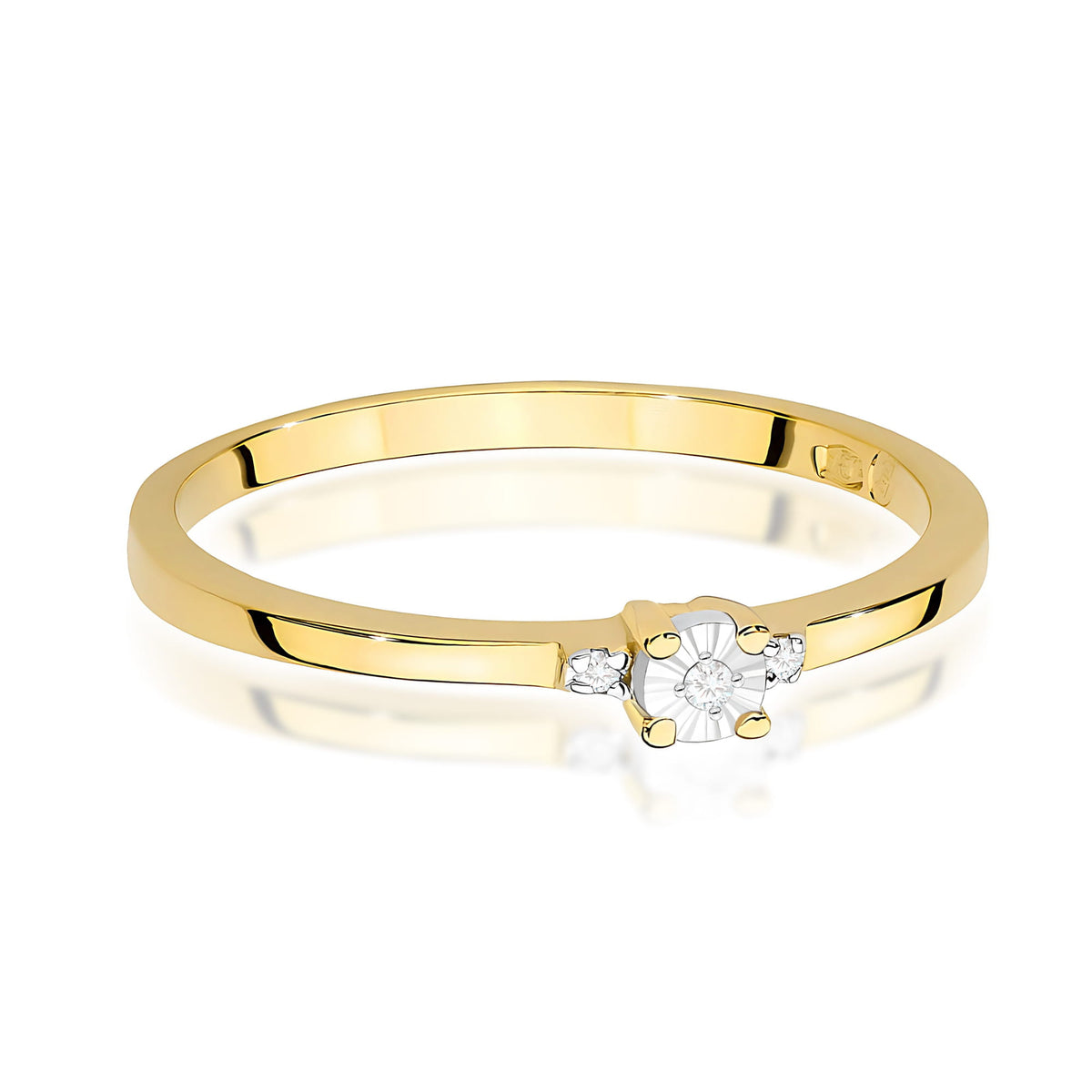 Diamant-Ring Echtgold Mehrstein ab 0,019 ct – Ansicht