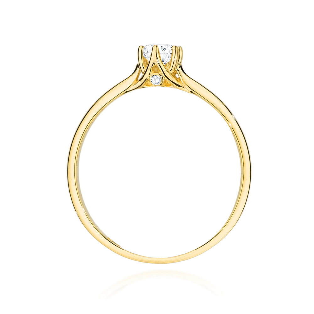 Diamant-Ring Echtgold Solitär ab 0,21 ct – Ansicht