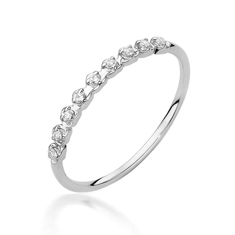 Diamant-Ring Echtgold Stapelring 0,05 ct