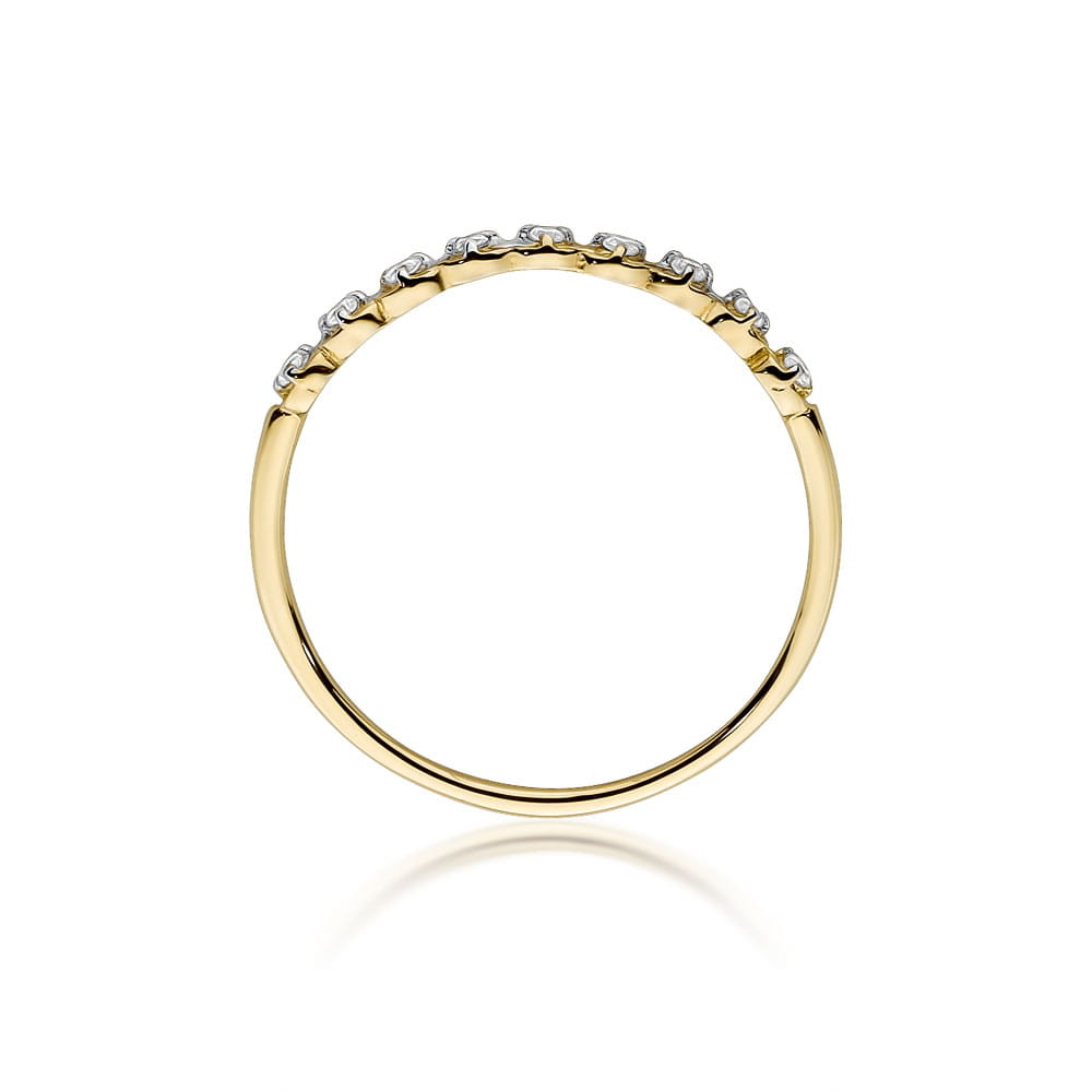 Diamant-Ring Echtgold Stapelring 0,05 ct – Ansicht