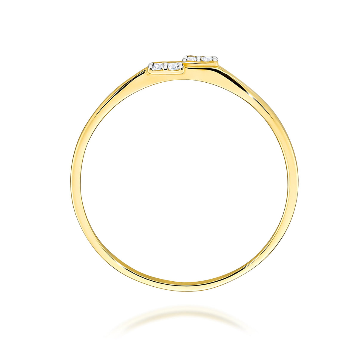 Diamant-Ring Echtgold Bypass 0,03 ct – Ansicht