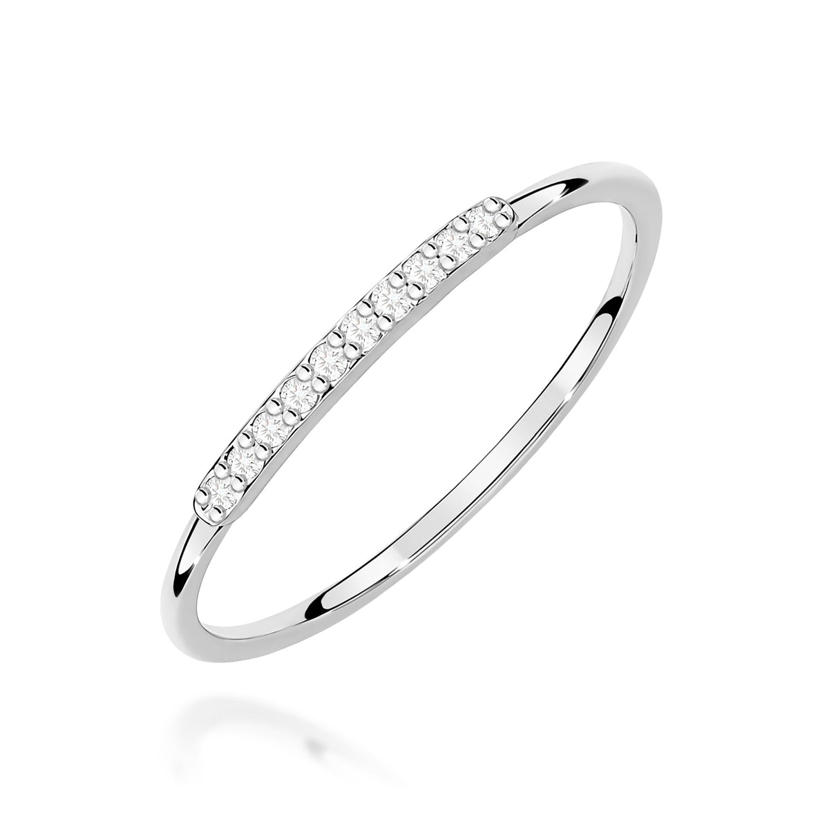 Diamant-Ring Echtgold Stapelring 0,05 ct