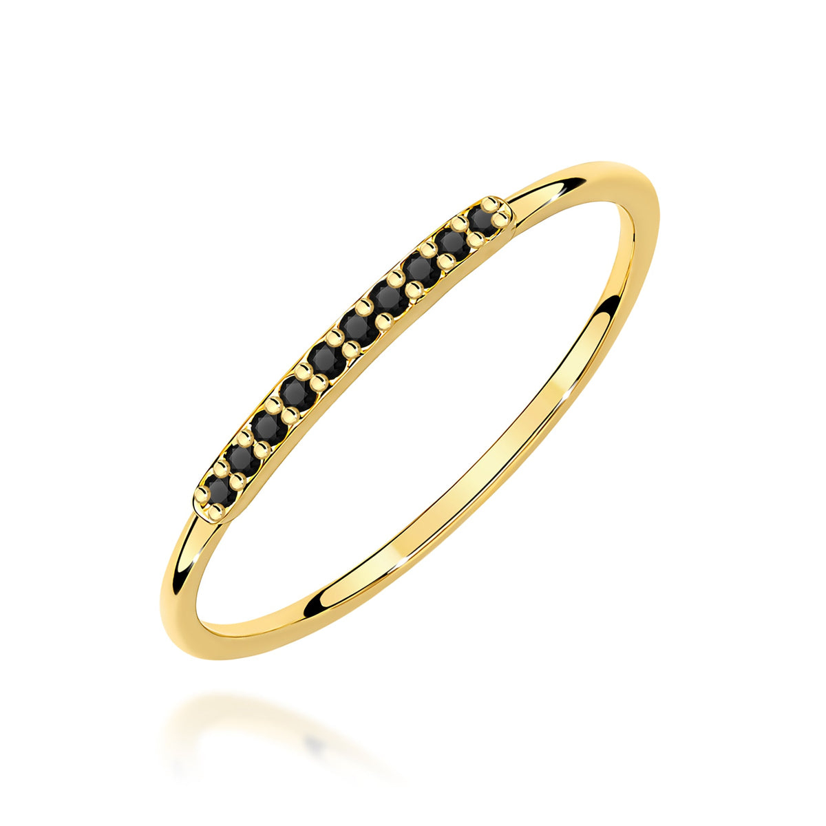 Diamant-Ring Echtgold Stapelring 0,05 ct