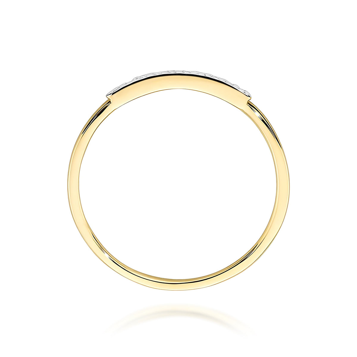 Diamant-Ring Echtgold Stapelring 0,05 ct – Ansicht