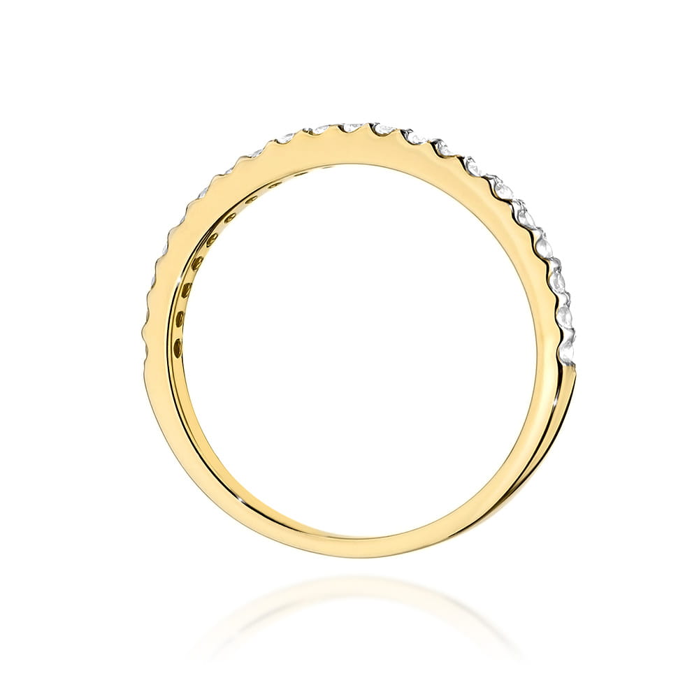 Diamant-Ring Echtgold Halbmemoire 0,18 ct – Ansicht
