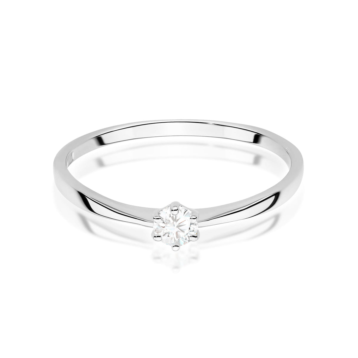 Diamant-Ring Echtgold Solitär ab 0,10 ct – Ansicht